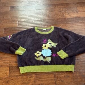 Saint Geraldine Floral Fuzzy Sweater‎